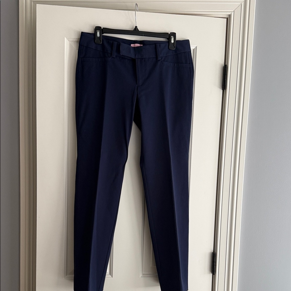 Lilly Pulitzer Navy Dress Pants with Pink Label